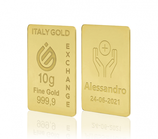 Lingotto Oro 24Kt da 10 gr. per Comunione  IGE GOLD